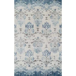 Deals Rugs N Floor Store 6 Provincial 11 Blue 3 ft. 3 in. x 5 ft. 3 in. French Damask Area Rug by Addison Rugs
